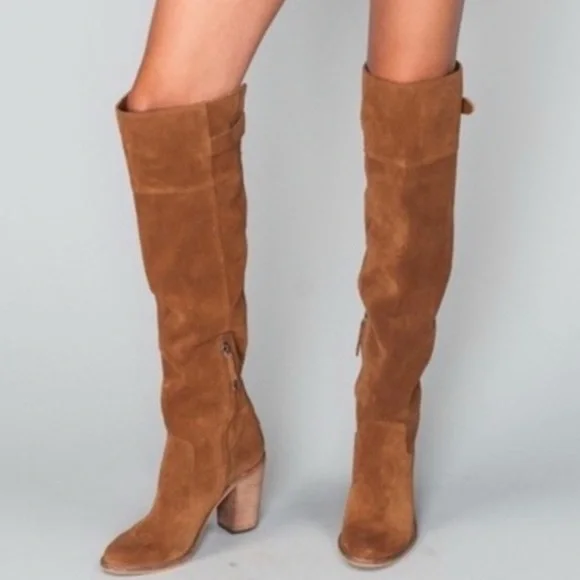 Dolce Vita Ohanna Suede Over the Knee High Boots in Saddle | Women’s Size 10 - Picture 2 of 13